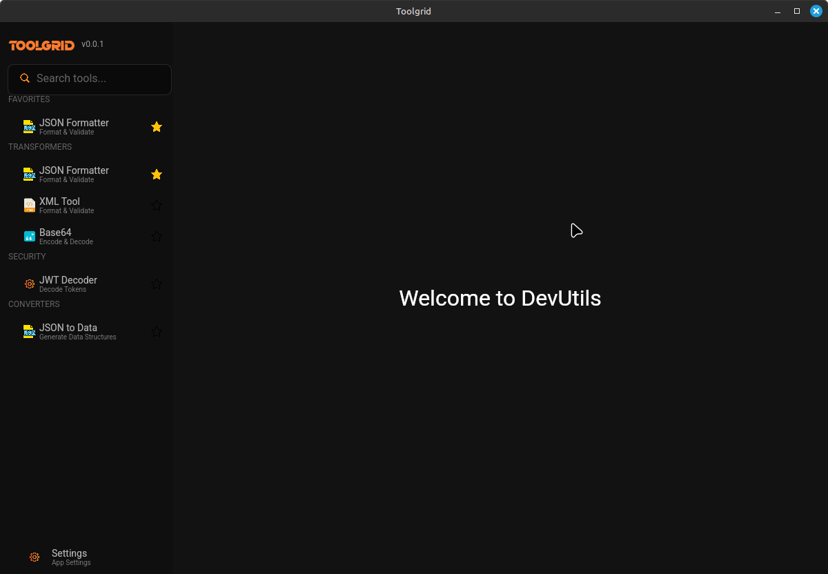 ToolGrid product screenshot